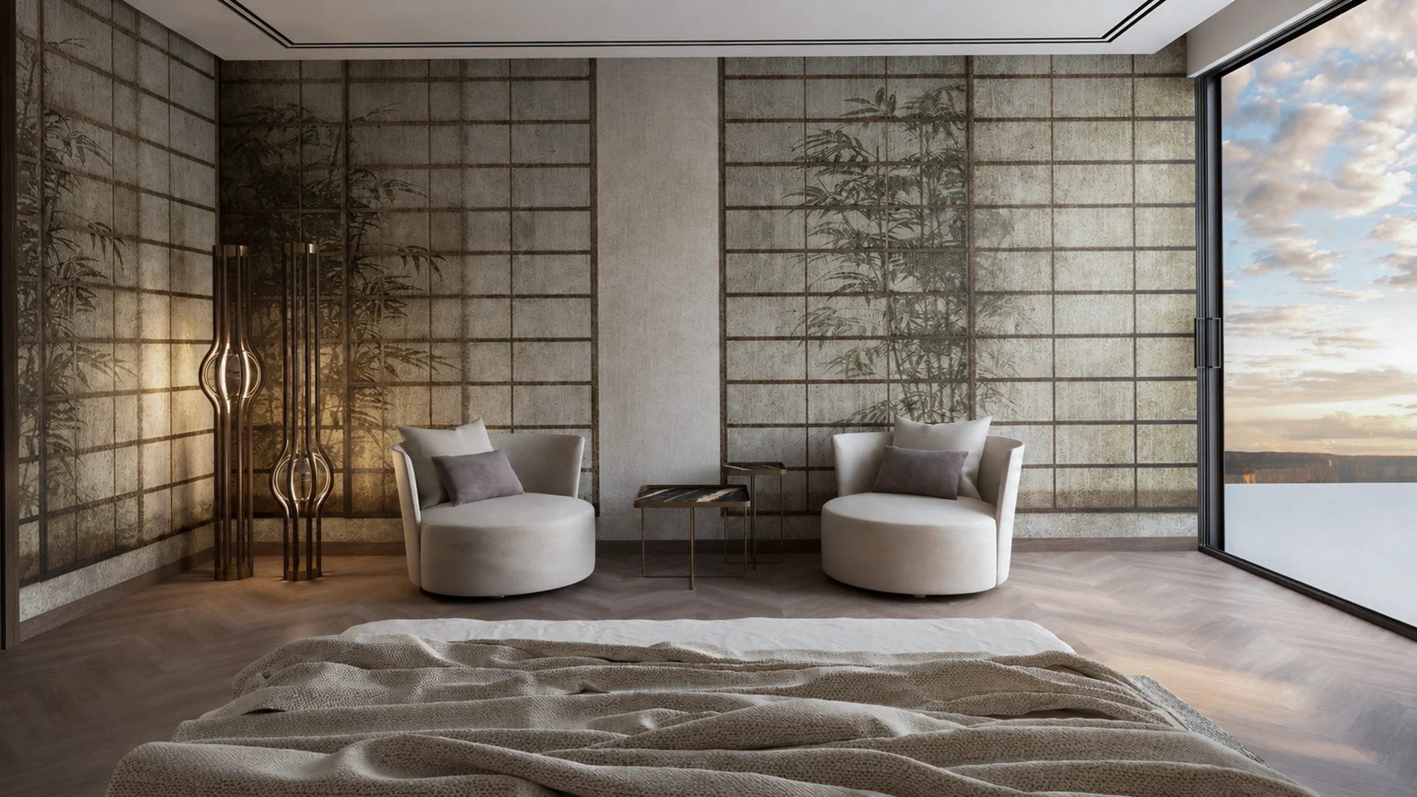 A completed luxury living room by Soltis Interiors in Dubai